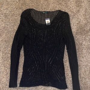 Ralph Lauren Black Crew Neck Sweater- Medium